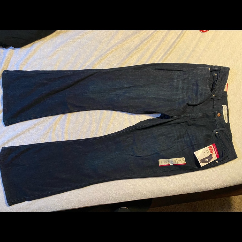 Levi Strauss mid rise bootcut blue jeans